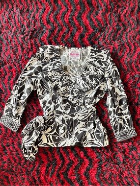 Robert Graham Cotton Wrap Blouse